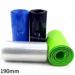 PVC Heat Shrink Tube 190mm Width Blue Multicolor Shrinkable Cable Sleeve Sheath Pack Cover for 18650 Lithium Battery Film Wrap