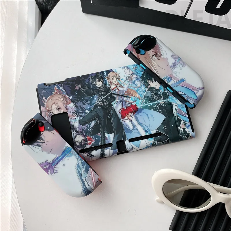 Sword Art Online For Nintendo Nintend Switch Cases Silicone Back Cover For Switch Lite Case Split Fashion Cute Cartoon Funda