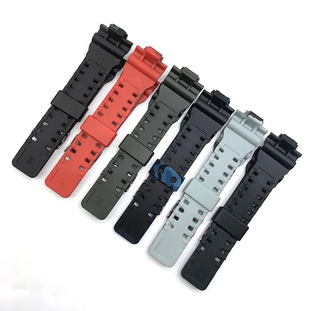 Camouflage Rubber Strap Men\'s Pin Buckle Resin Watch Strap Suitable for G-shock GD120 GA100 GA110 GA400 Watch Band