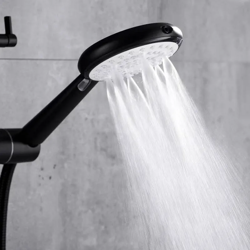 Rode Badkamer Douche Set Van Mode Rood Zwart Badkamer Douche Systeem Messing Bad Kranen Regendouche Rode Douche Set