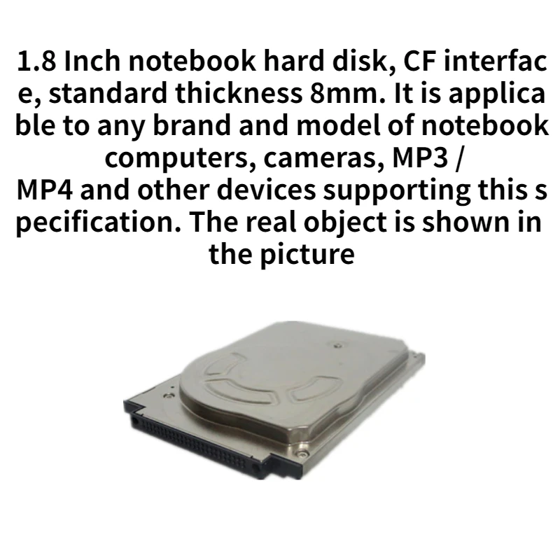 1.8 polegadas cf interface 40gb, 60gb, disco rígido do ipod do disco rígido do portátil de 80gb mk4004gah