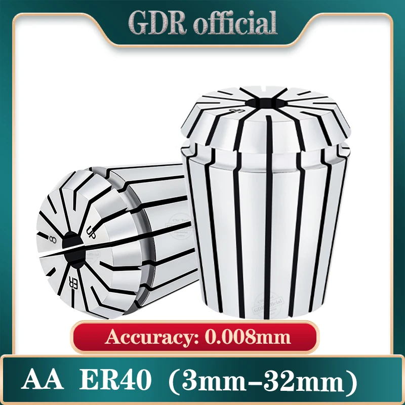 ER40 High Precision Collet Set, ER40 Chuck, Primavera Collet, 0,008, 1mm-32mm, ER40