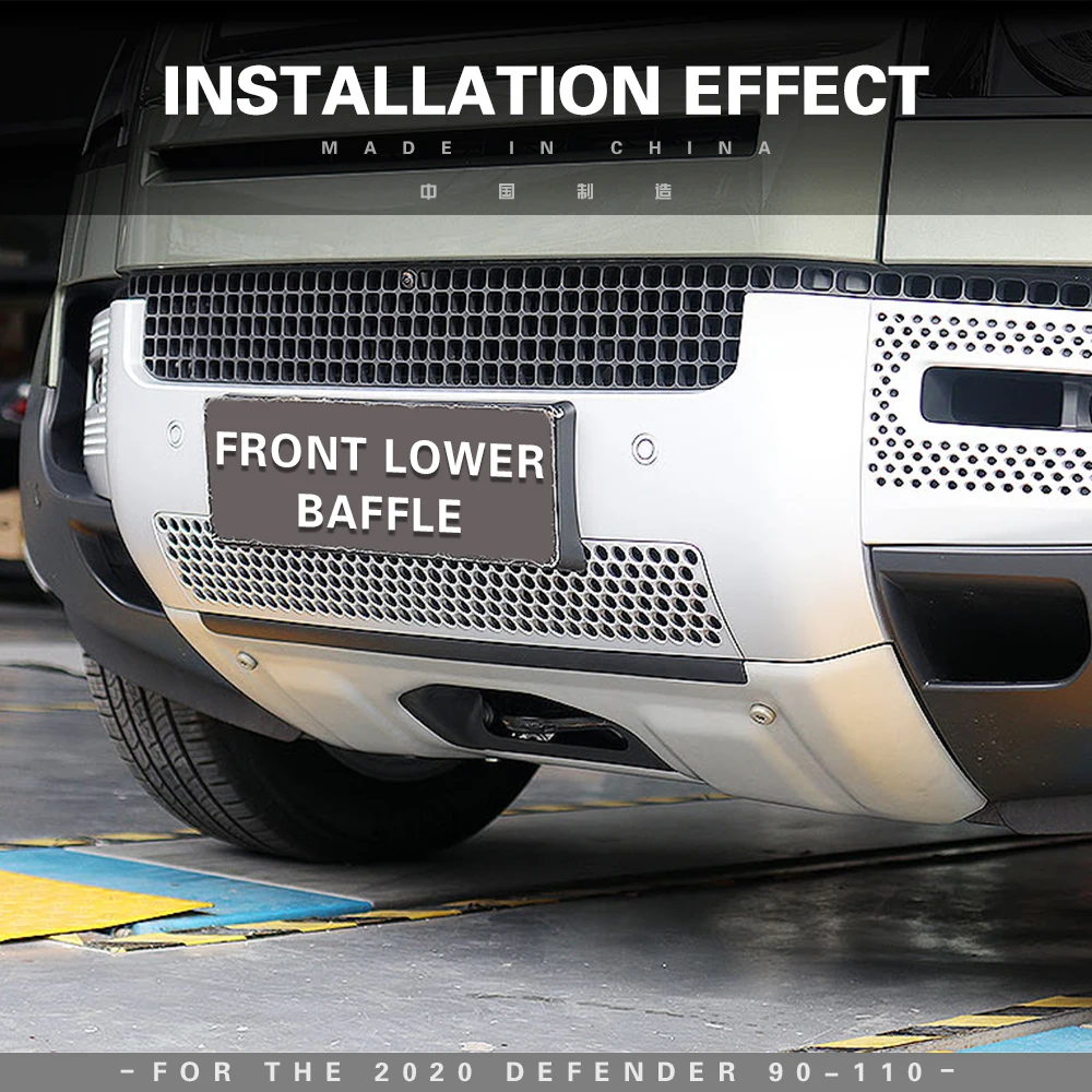 Car Accessories Aluminum Alloy Car Front Bumpers Protector Guard Skid Plate For Land Rover Defender 2020 2021