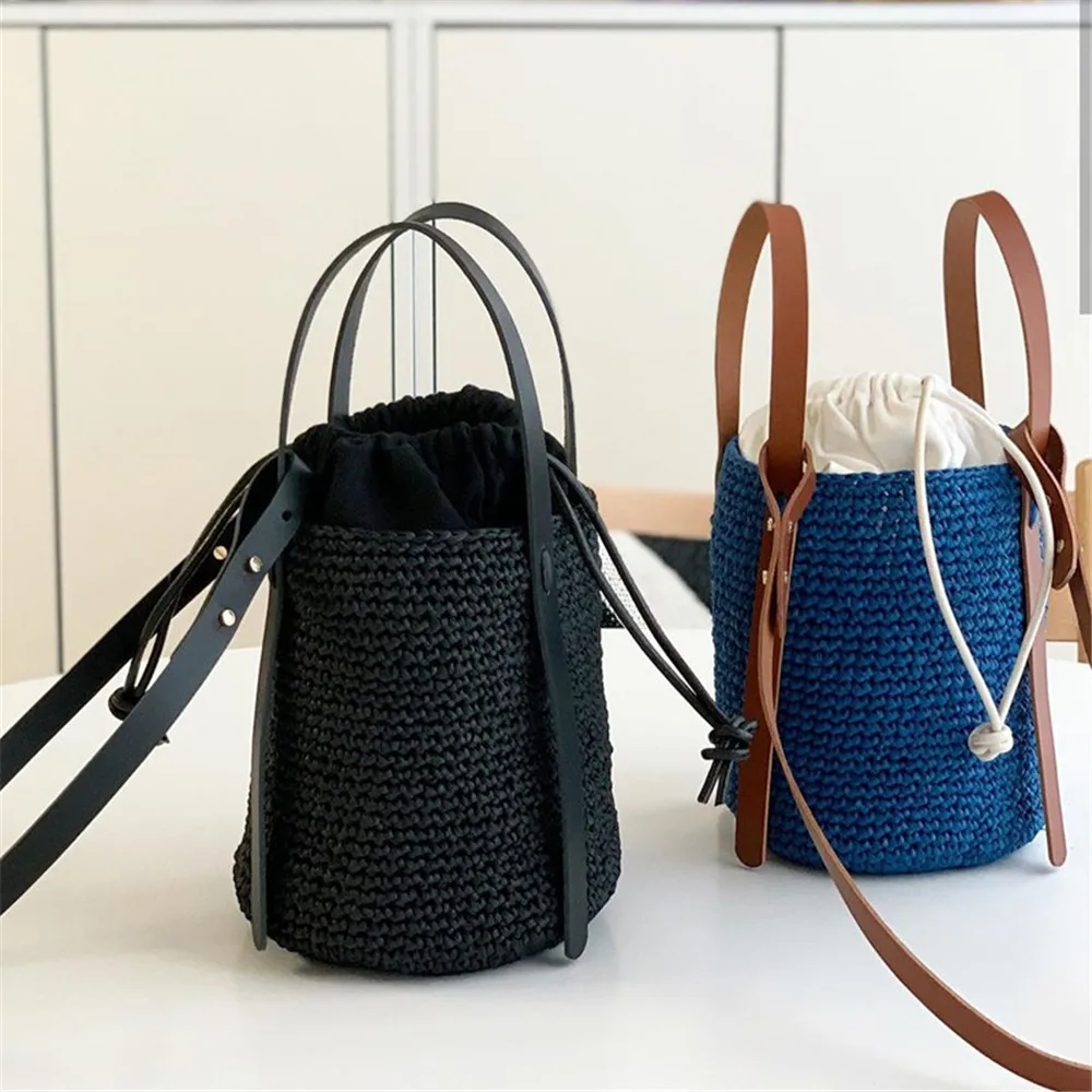 Correa de hombro de cuero PU para bolso, correa de hombro larga, negro, café, bronceado, Beige, accesorios de bolso tejidos hechos a mano DIY