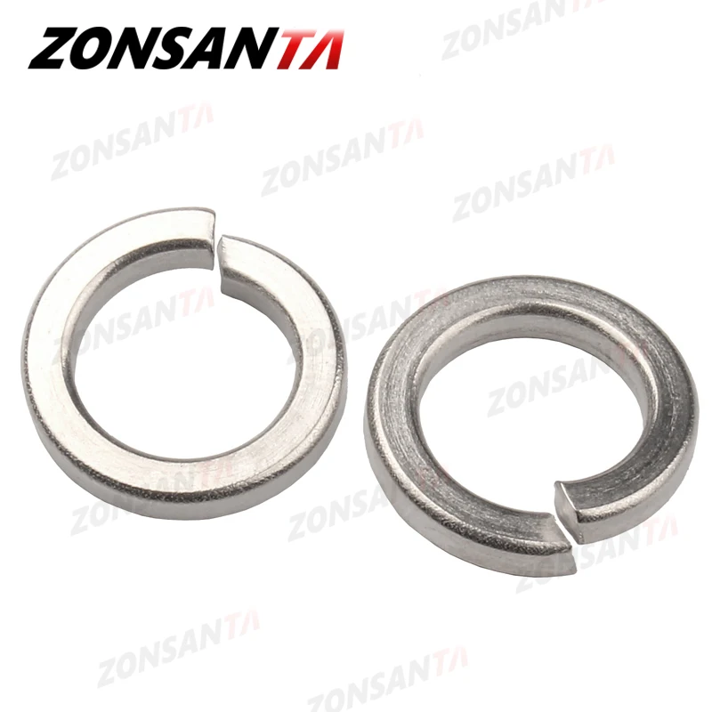 ZONSANTA A2 304 Podkładka zabezpieczająca ze stali nierdzewnej z dzieloną sprężyną Elastyczna uszczelka M1.6 M2 M2.5 M3 M4 M5 M6 M8 M10 M12 M16 M20 GB93 — zdjęcie 3
