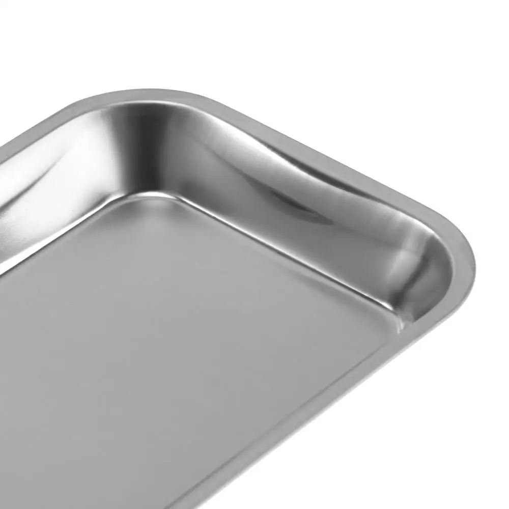 1PC Stainless Steel Storage Tray Food Fruit Plate Dish Tableware Doctor Surgical Dental Tray Kitchen Accessories