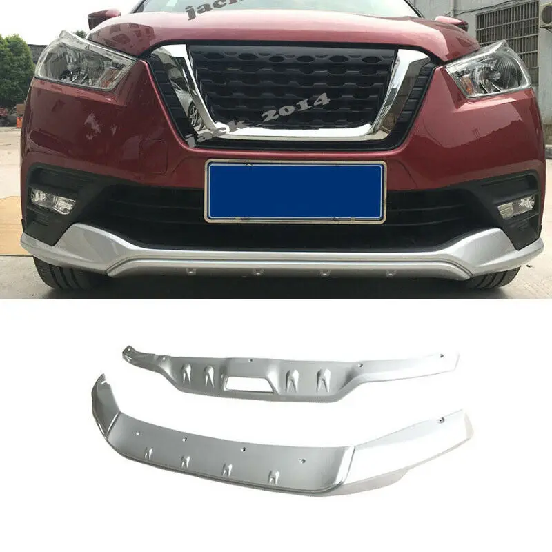 

ABS Front&Rear Bumper Protector Bumpers Trim 2pcs/set Fit for Nissan KICKS 2017