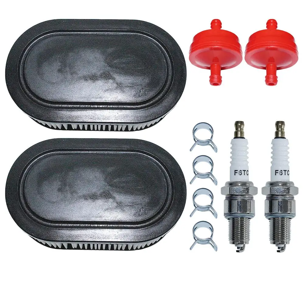 Filtro aria filtro carburante Kit morsetto candela per Troy-Bilt TB370 TB330 TB230 tosaerba 550E 550EX 500EX motore