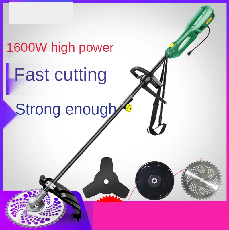 Imagem -02 - Cortador de Grama Multifuncional Elétrico Cortador de Grama Cortador de Escova Colheitadeira de Arroz 220v 1400w