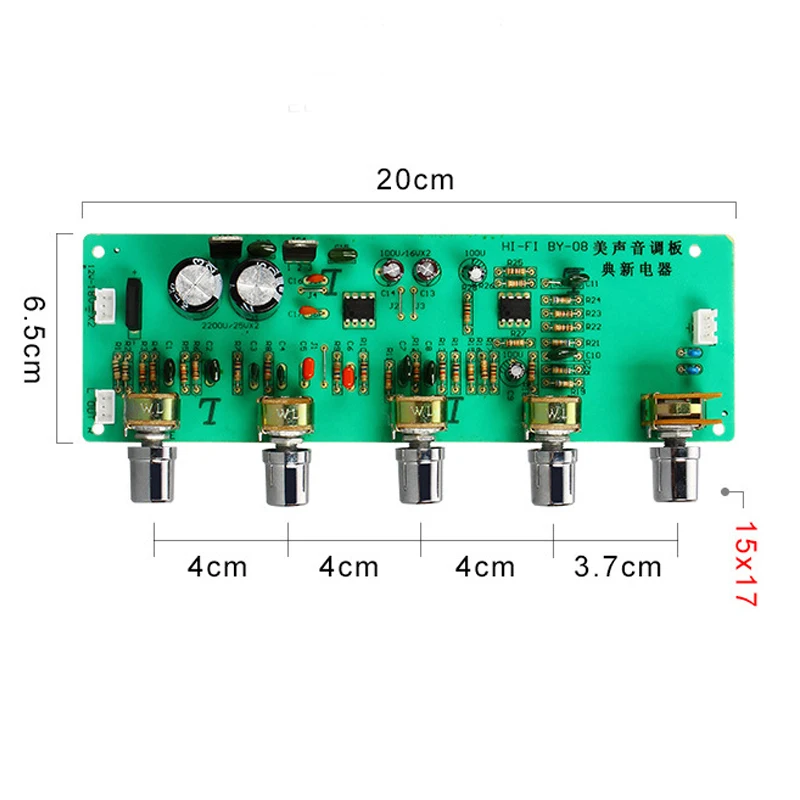 Kyyslb 20*6.5*3 センチメートルBY08 デュアルAc12-15vアンプチューニングボードプリアンプ高中 · 低チューニングアンプチューニングボード