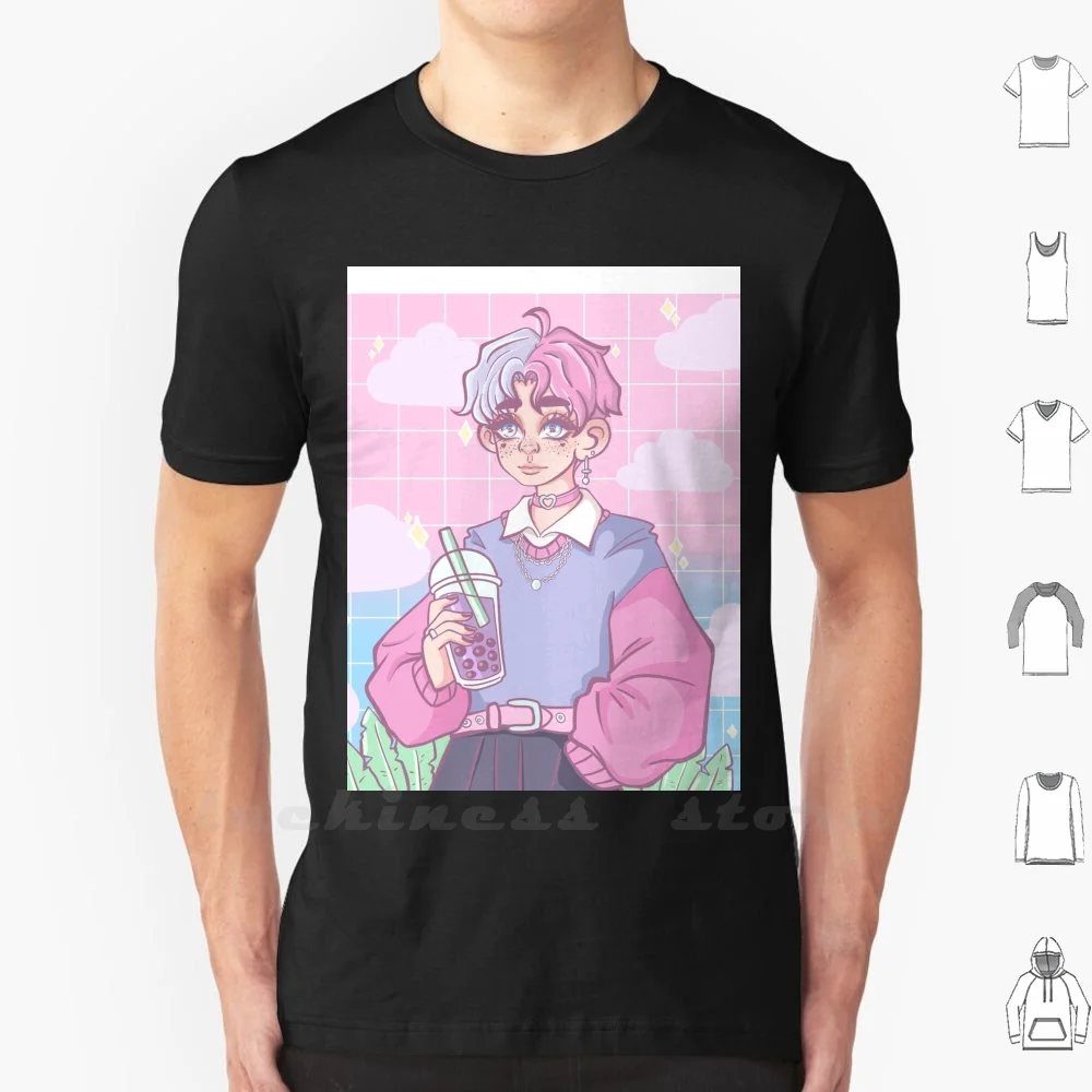 Camiseta estética para niño, camiseta de algodón con timbre para hombres, mujeres y adolescentes, estética Pastel Kawaii, rosa, Eboy, Anime japonés, suave para niño