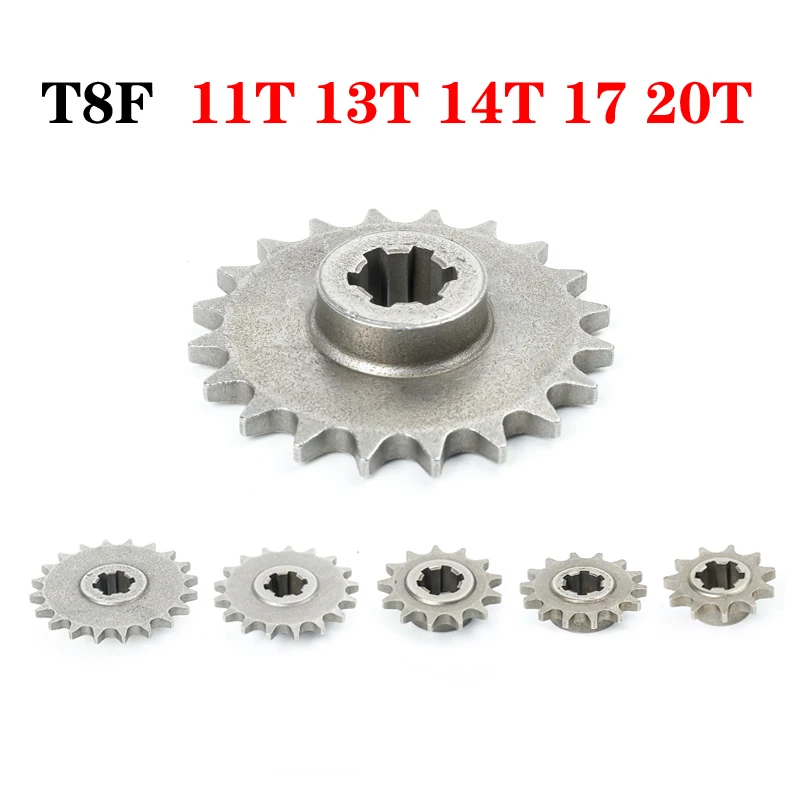 Motorcycle Front Gear Box Sprocket 25H T8F 11 14 17 20T 20 Tooth Pinion For 47cc 49cc Minimoto Mini Dirt Pit Bike Moped Scooter