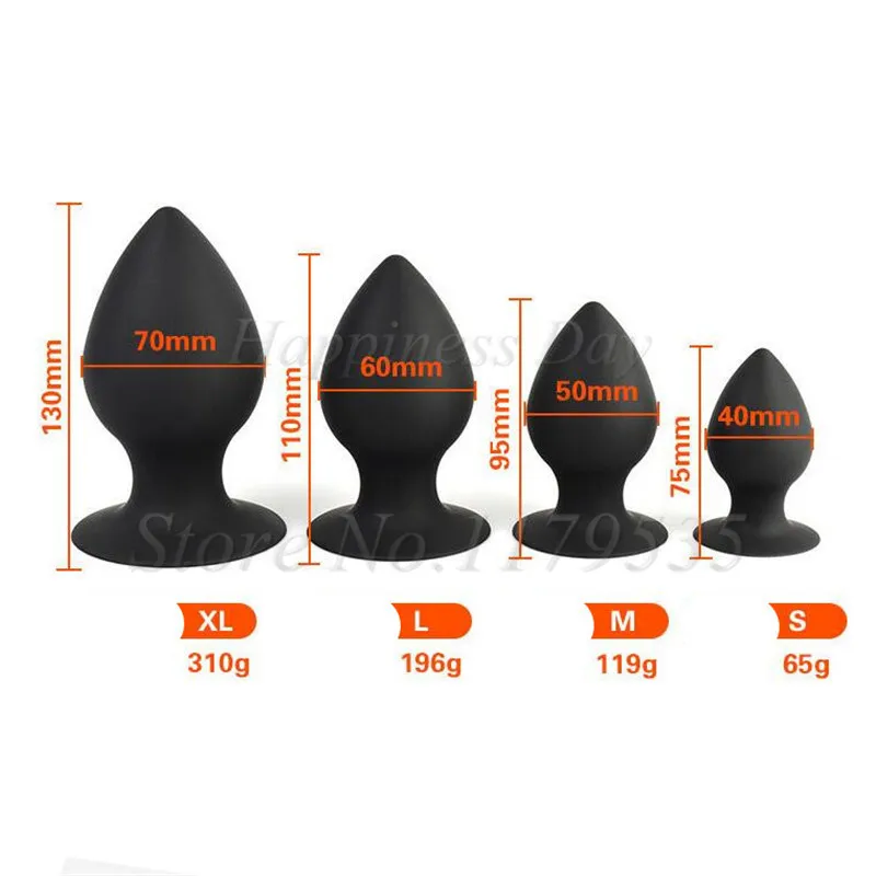 Super Big Size Anal Plug Silicone Butt Plug With Strong Sucker Sex Toys for Women Anal Plug Unisex Erotic Sex Products for Men