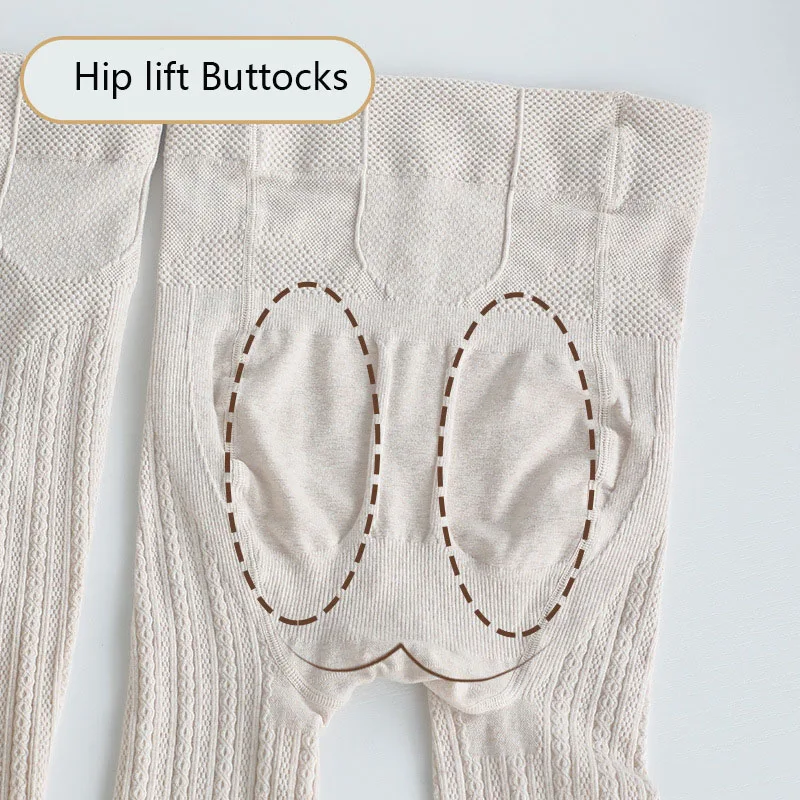 Japanese Style Winter New Knitted Twist Tights Women Oatmeal Cotton Striped Girls Tights Autumn Warm Women Pantyhose Stockings