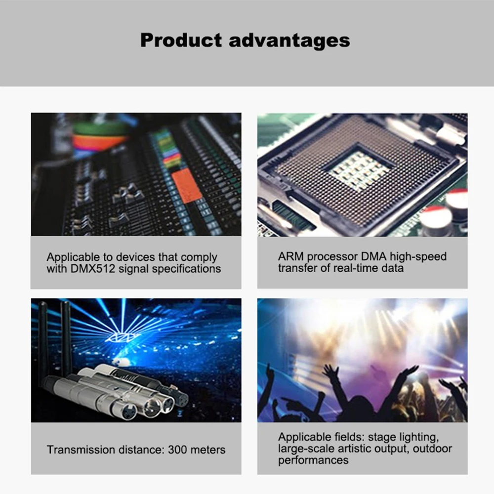 Imagem -05 - Dfi dj Receptor sem Fio 2.4g para Led Stage Light Par Movendo Feixe de Cabeça 400m Control Dmx512