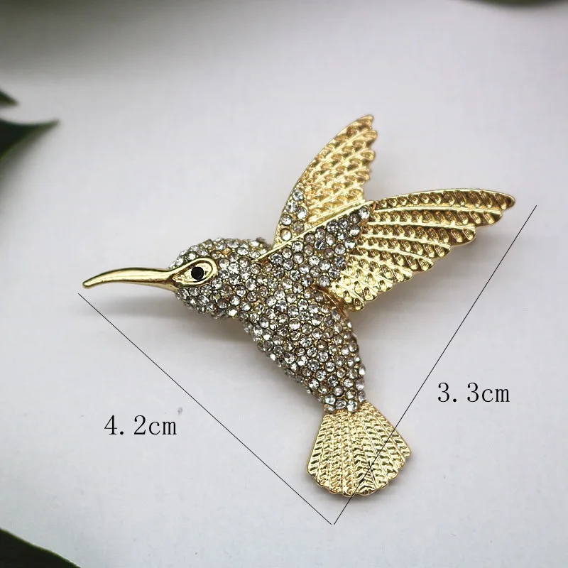 Retro Cute Hummingbird Brooch Female Corsage Coat Pin Brooch Jewelry for Women Wedding Party Accessories