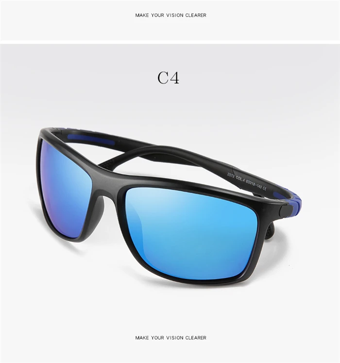 Tr90 silikon bein sport bunte myopie sonnenbrille männer polarisierte brille kurzsichtige brille verschreibung 0-0440-639 bis-4 – Detail 8