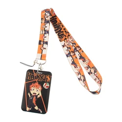 LX549 Anime volleyball Fashion Lanyards Id Badge Holder For Student Card Cover Business Card With Lanyard