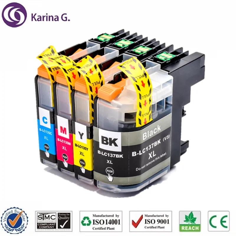 Compatible for LC135 LC137  ink Cartridge Suit for brother MFC-J4410DW MFC-J4510DW  MFC-J4710DW  DCP-J4110DW