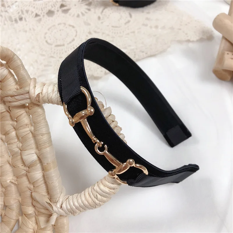 Fashion Exquisite metal buckle Hair Hoop Headband Hairband for Women Girls Shining Hair Band Hair Accessories 2021 New