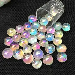 Beautiful Rainbow Aura Crystal Sphere Ball Angel Aura Titanium Quartz Natural Crystal Healing Home Decoration