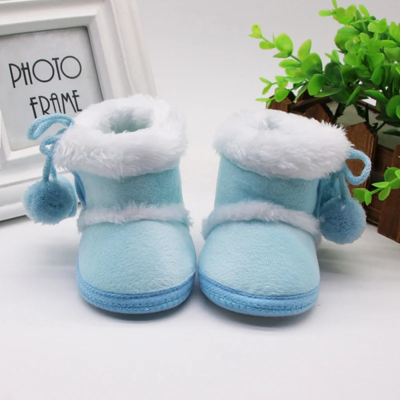 BOBORA Newborn Girls Boys Shoes Baby Boots Winter First Walkers Tassel Fur Snow Super Warm Prewalkers Soft Sole No-slip Booties