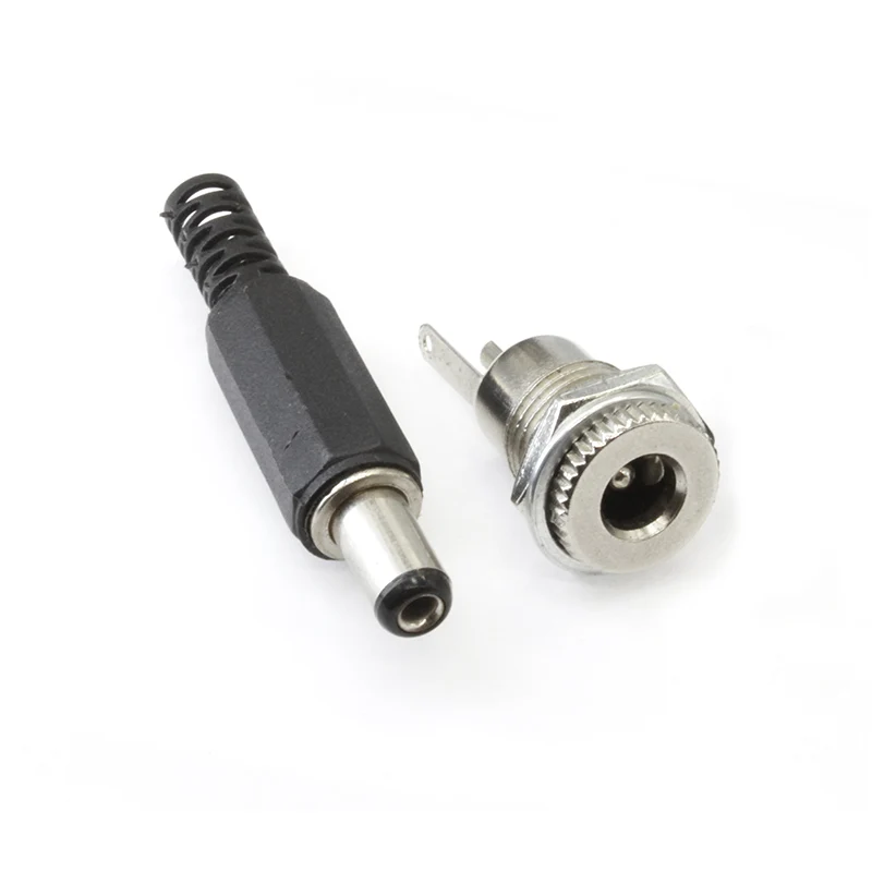 DC 5.5*2.1 5.5*2.5 Connector 30V 5A DC Power Plug Female Interface Mount Socket Jack Plug Wire Terminals Adapter 022B image 6