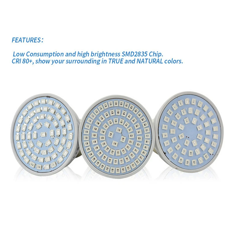 Phyto Led GU10 luce di crescita idroponica E27 Led coltiva la lampadina MR16 spettro completo 60 80Led lampada pianta 220V piantina di fiori Fitolamp