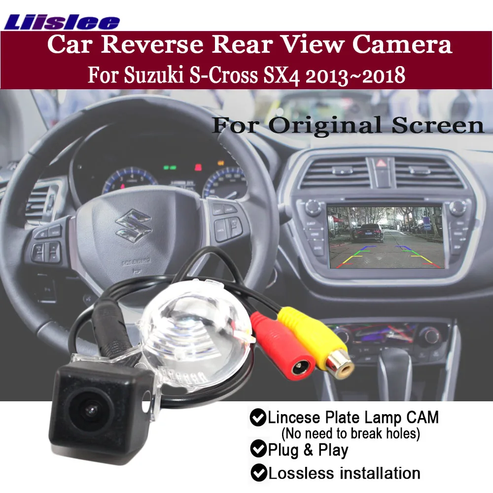 

For Suzuki S-Cross SX4 2013-2018 Rear View Back Parking Camera Adapter RCA HD CCD CAM OEM Display Reversing Image Upgrade Kit