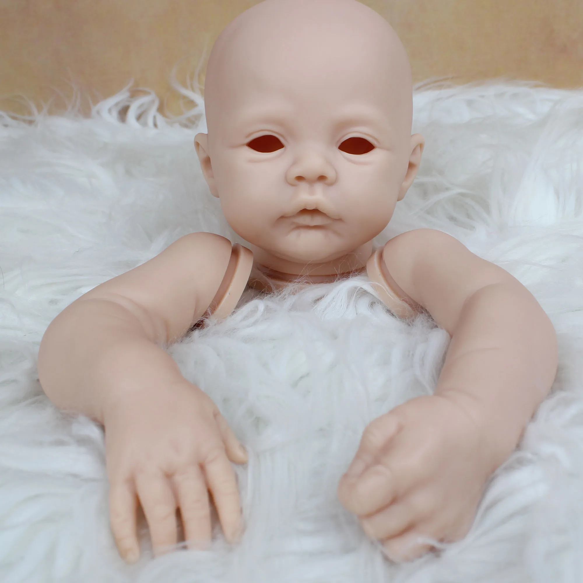 17 Inch Soft Silicone Reborn Accessories DIY Blank Meadow Kit Real Touch Fresh Color Unpainted Unfinished Doll Babies Parts