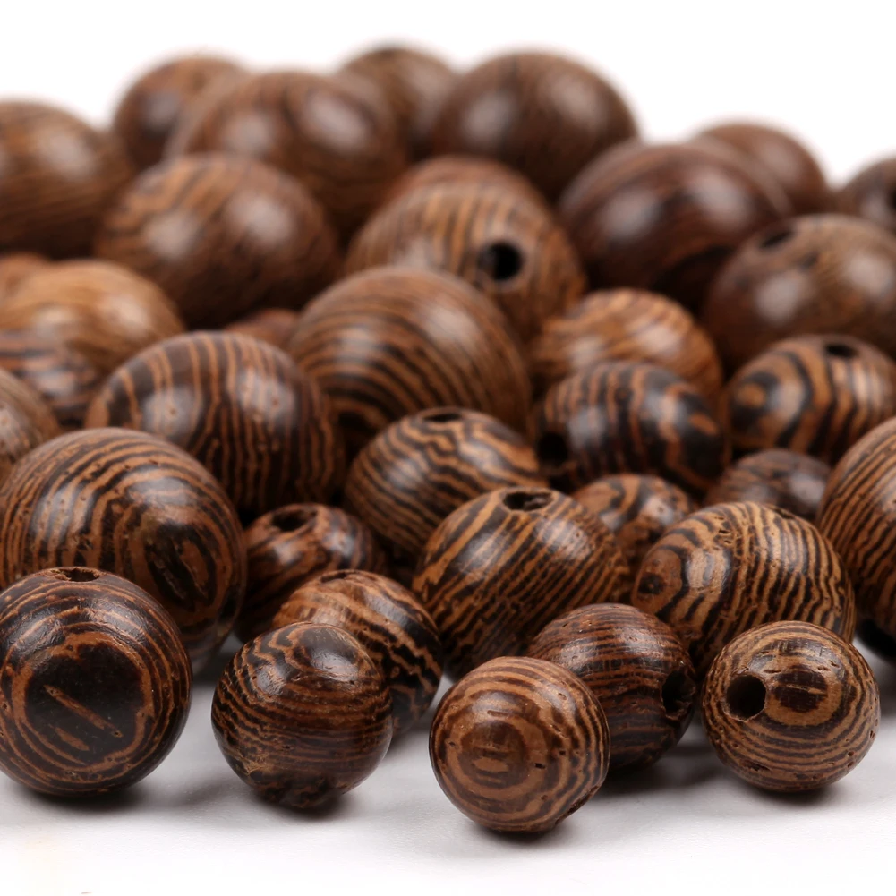 Natural Ball Wooden Beads Round Brown Rondelle Beads For Jewelry Making Diy Necklace Bracelet Earring Toys Teeth pacifier