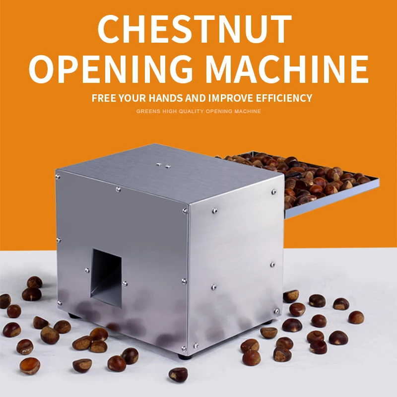 Chestnut opening machine Fully automatic new chestnut cutting and slitting machine Chestnut opening and peeling chestnuts