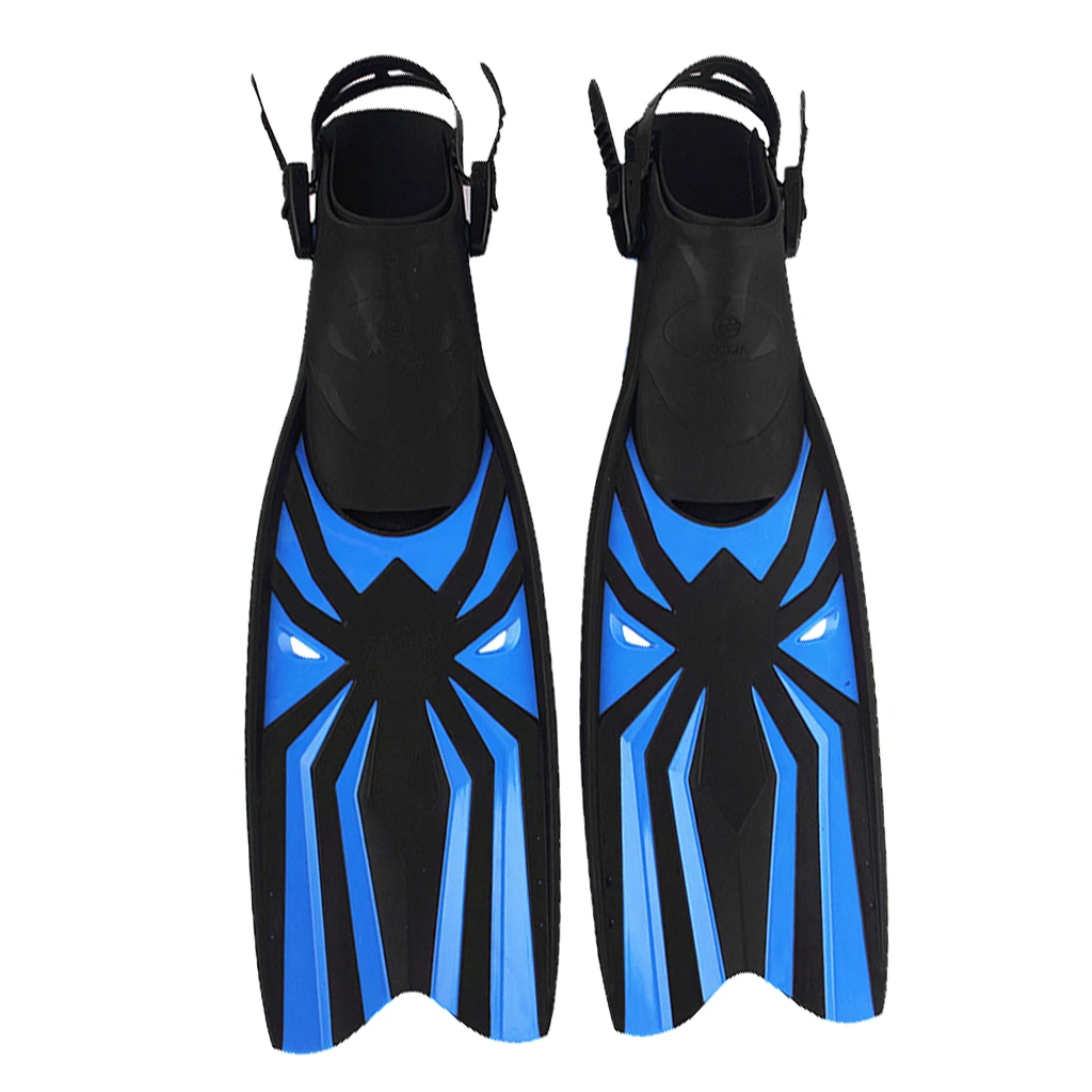 Snorkeling Swim Fins Open-Heel Adjustable Swim Diving Flippers for Women Men