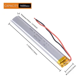 8017120 3.7V 1600mAh Rechargeable Lithium Li-ion Polymer Battery 7817120 Batteries
