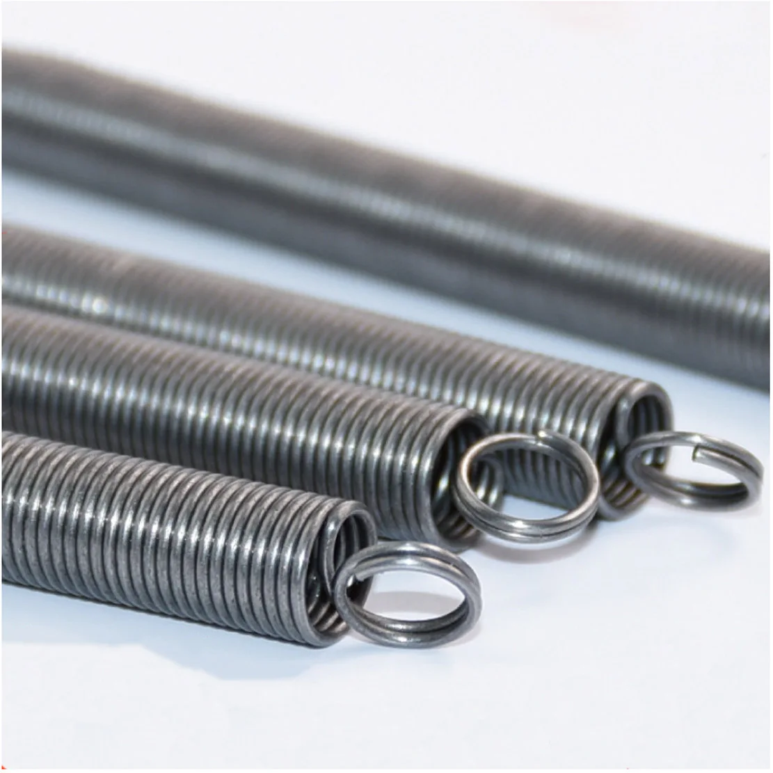 Resorte de extensión de tensión, resortes helicoidales dobles de 300mm de largo, diámetro del alambre 0,3/0,4/0,5/0,6/0,7/0,8/0,9mm de diámetro exterior, Material de acero de 3mm-9mm