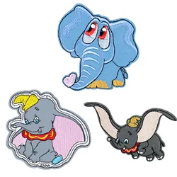 Cartoon Elephant  Patch Embroidered Cloth Stickers Iron on Patch Long ears cute Elephant Clothing Accessories  Bag Patches