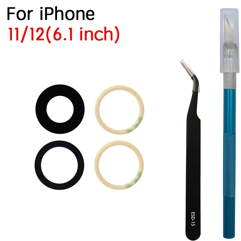 Rear Back Camera Glass Lens With aAdhesive And Repairing Tool  For iPhone 6 6s 6P 6SP 7 7P 8 Plus X XS XR XSMax 11 11Pro Max