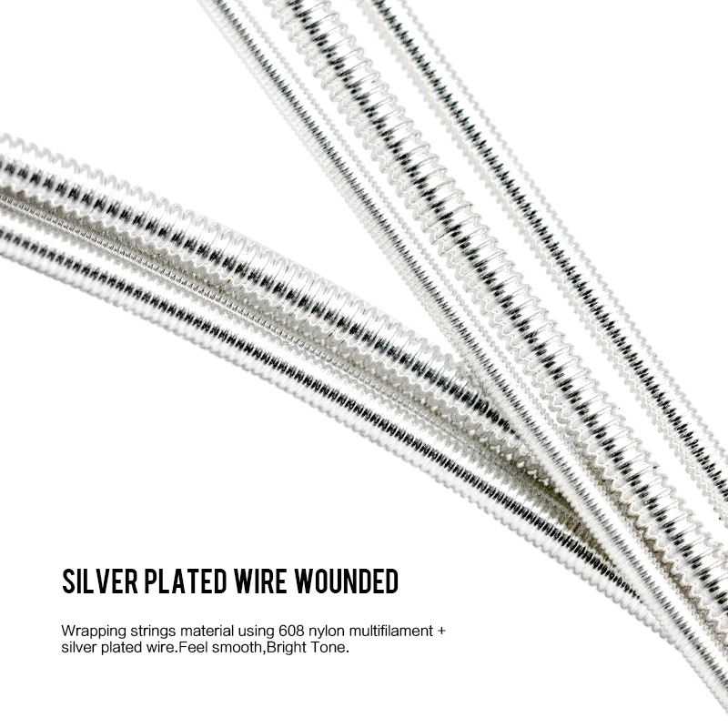 Orphee 6pcs/Set Classical Guitar Strings Silver Plated Wire Nylon Strings NX Series for Classic Acoustic Guitar Accessories