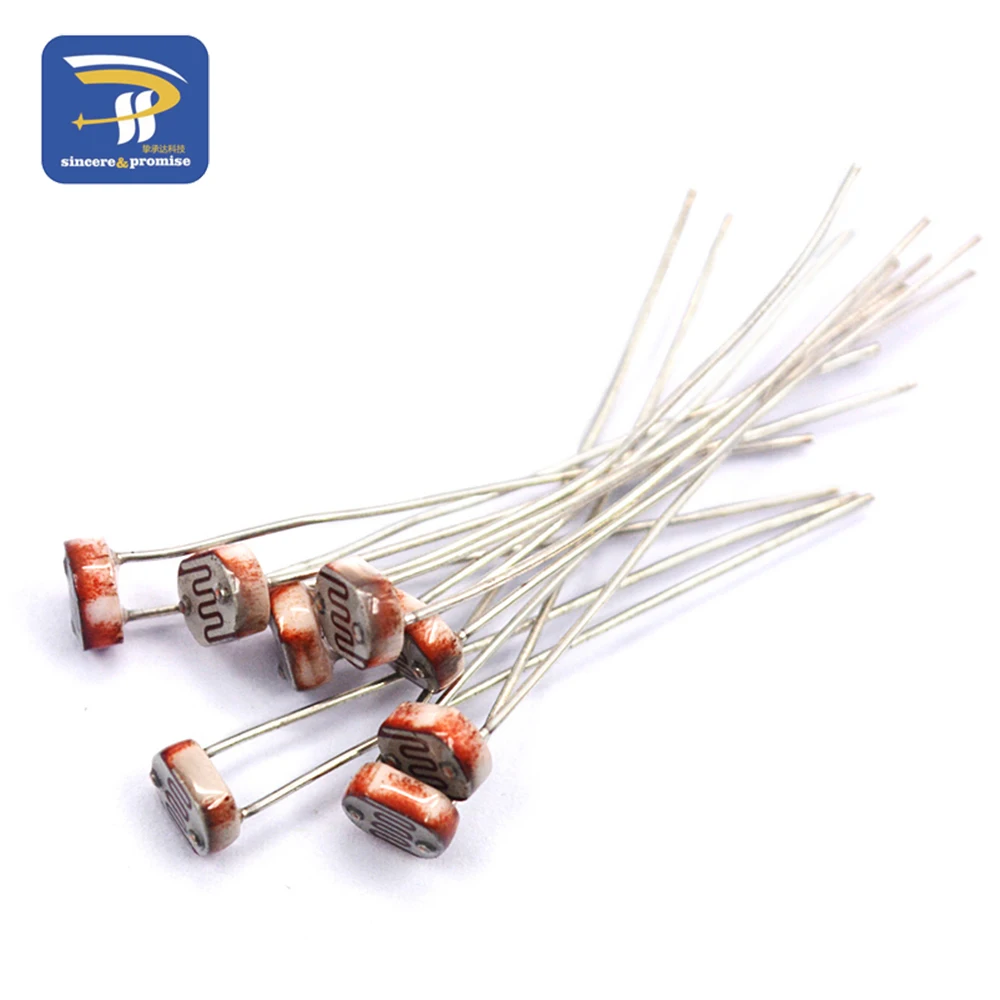 20PCS LDR Photo Light Sensitive Resistor Photoelectric Photoresistor 5528 GL5528 5537 5506 5516 5539 For Arduino DIY