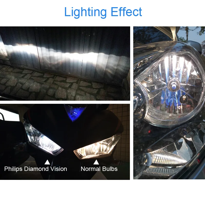 Philips Diamond Vision H11 12V 55W PGJ19-2 12362DVS2 5000K Cool White Car Halogen Headlight Auto Fog Light Beam (Twin Pack)