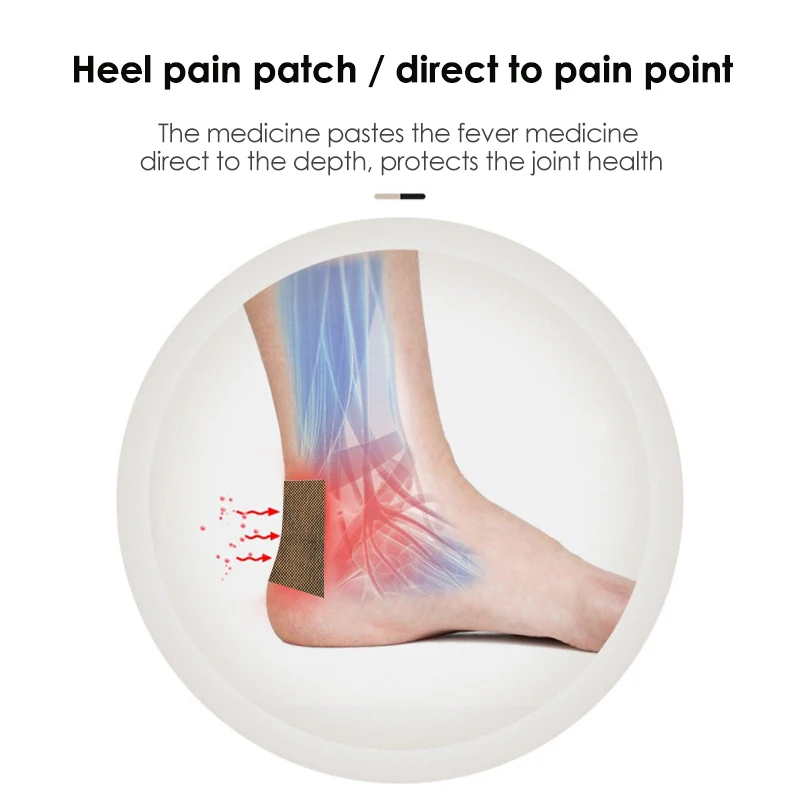 24Pcs Heel Pain Relief Plaster Heel Tendon Herbal Strain Patch Joint Muscle Bone Spurs Achilles Tendonitis Treatment Sticker