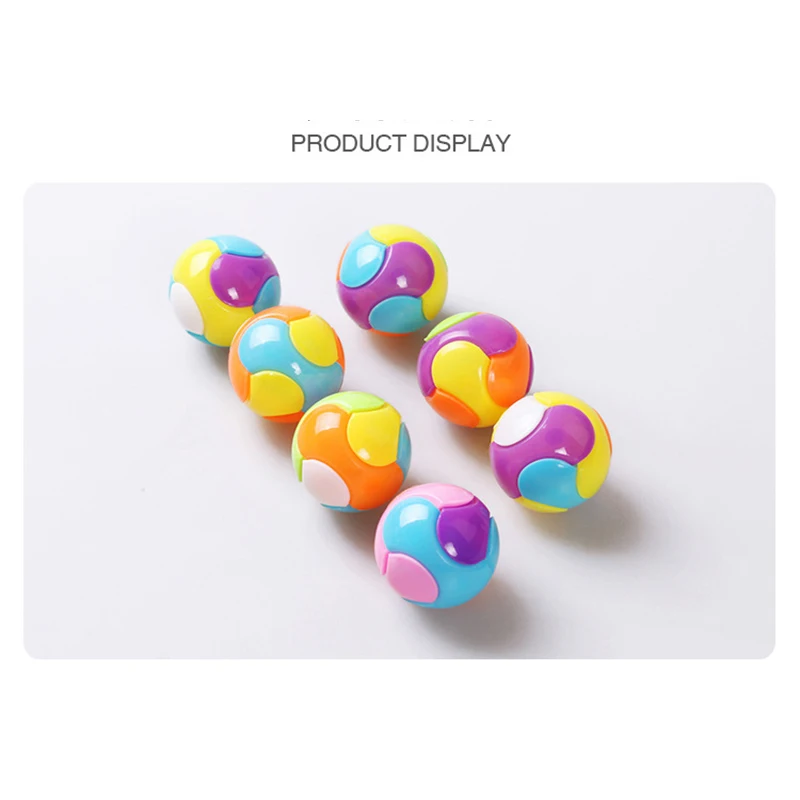 3D Puzzle Ball Rainbow Color Learning Educational Toy Children Educational Learning for Adult Kids Gifts Office Anti Stress Toys