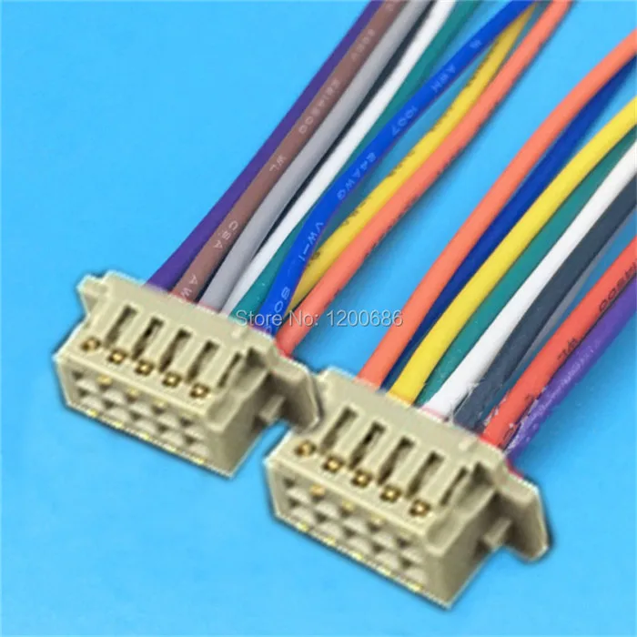 28AWG 150MM DF13 1.25mm Pitch  DF13 Series 1.25 mm pitch Connector Wire Harness  double head customization made