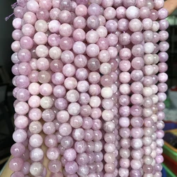 Natural Stone Purple Angelite Crystal Beads Round Loose Spacer Beads For Jewelry Making 15'' 4/6/8/10mm DIY Bracelets Necklace