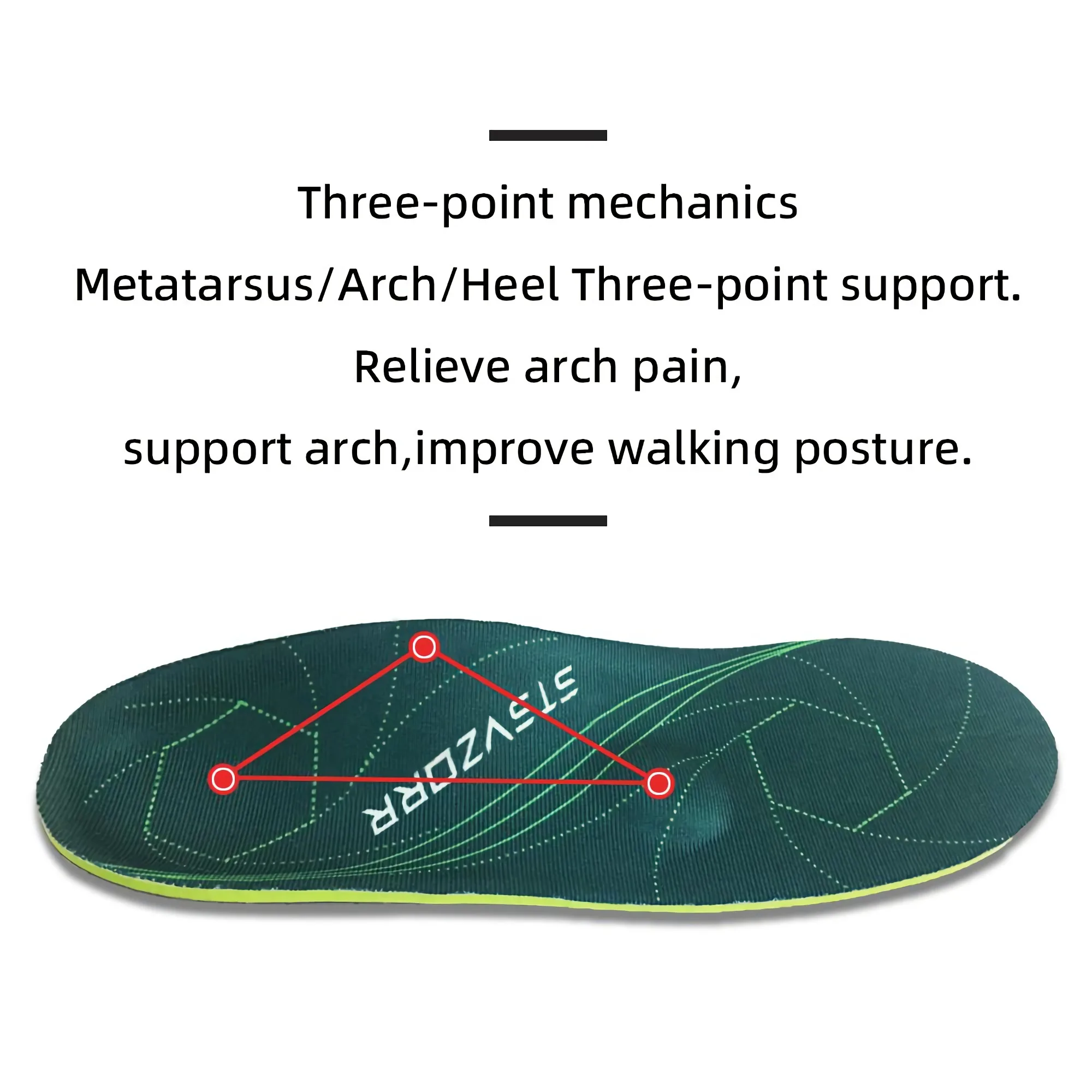 Plantarfasziitis Plattfüße Fußgewölbestütze Orthopädische Einlegesohlen, Herren Damen Fersenschmerzen Orthopädische Einlegesohlen Sneaker Schuheinlagen – Detail 19