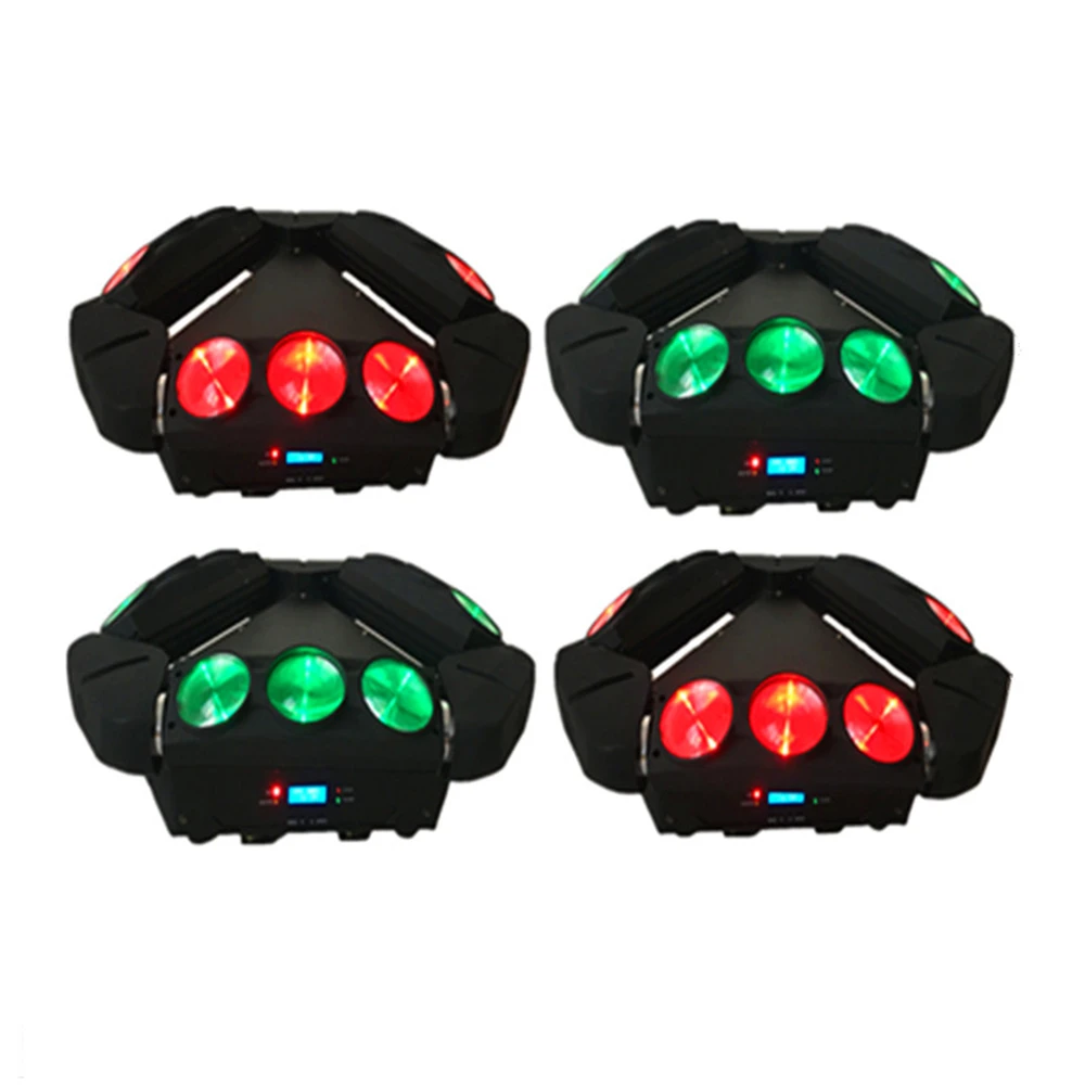 4pcs Mini LED Spider Light/9X10W LED Beam Moving Head Light/RGBW 4in1 LED Wash Beam Effect Stage Lighting For Bar Nightclub DJ