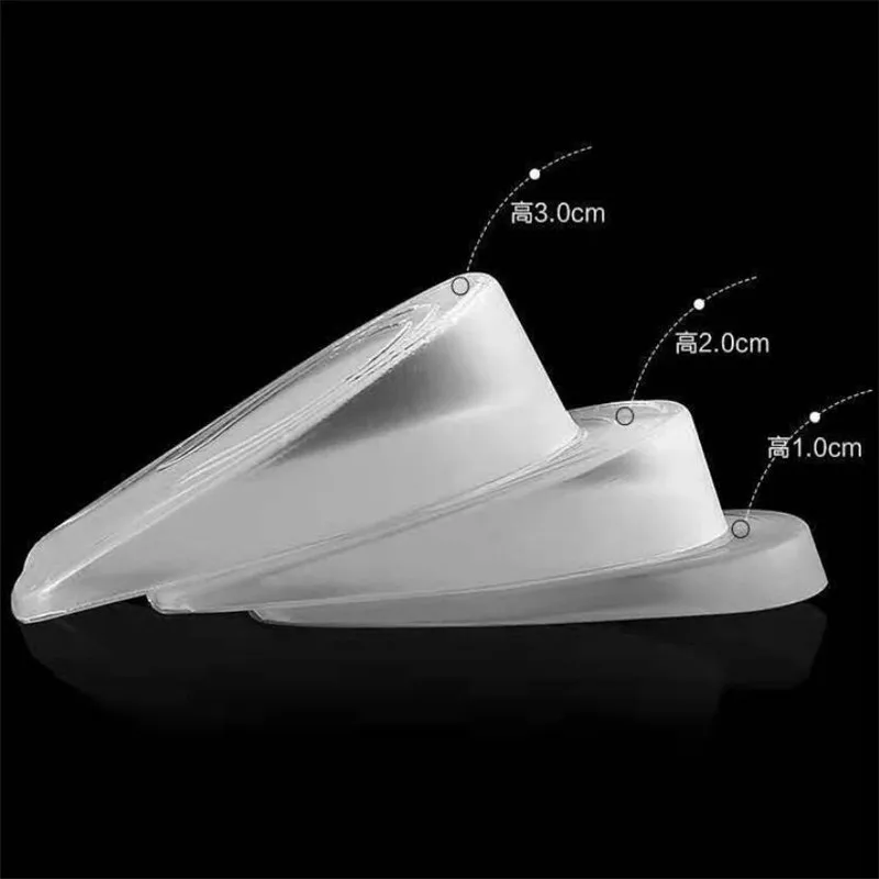 Silicone Gel Height Increase Insole Heel Lifting Inserts Shoe Foot Care Protector Elastic Cushion Arch Support Insert Shoe Pads