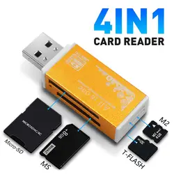 Multifunctional USB 2.0 Micro-SD/TF/CT/MS/SDHC/MMC Memory Card Reader Adapter