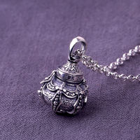 Retro Alchemy Furnace Can Open Pendant Gazang Bottle Pendant Ethnic Style Trend Lucky Wealth Jewelry for Men and Women