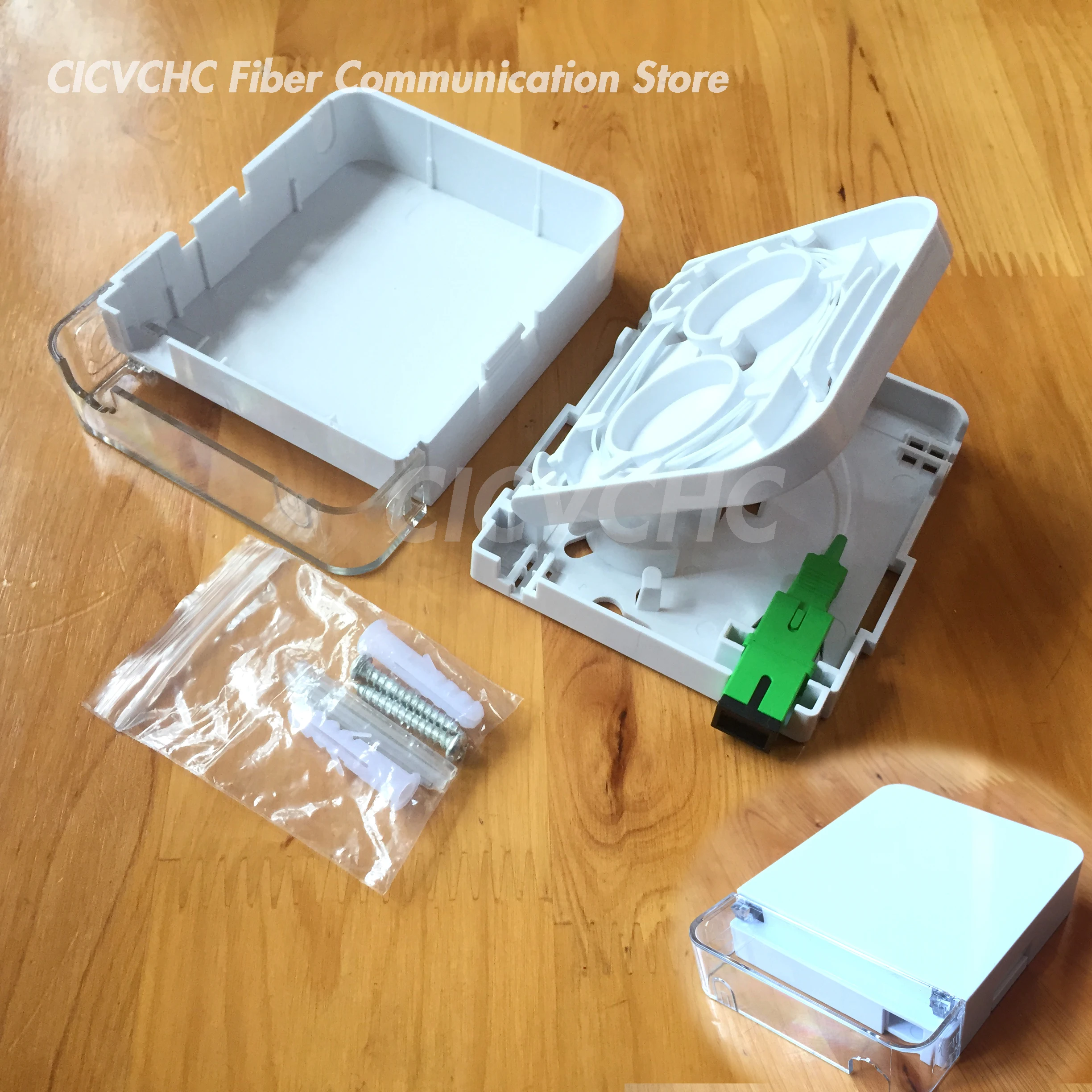 10pcs Fiber Terminal Box with Simplex SC and Dust Cover/FTTH ODN